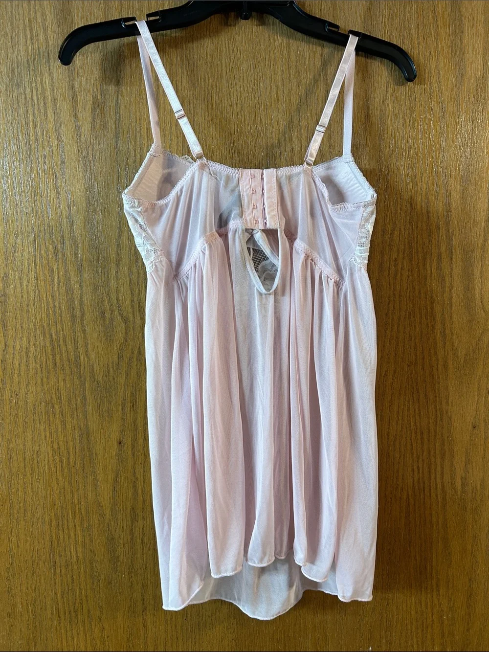 Pink Rachel Roy Medium Lace Push Up Babydoll Chemise Lingerie - Picture 7 of 12